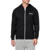 Hugo Boss Men's Authentic Zip-up Hooded Jacket, Outer Space Black In Black