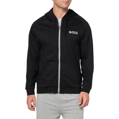 Hugo Boss Men's Authentic Zip-up Hooded Jacket, Outer Space Black