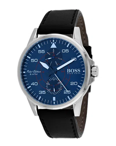 Hugo Boss Men's Aviator Casual Sport Watch In Black