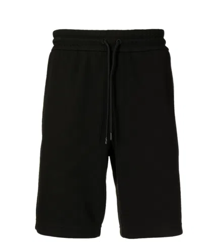 HUGO BOSS MEN'S BLACK LAMSON 94 KNIT JOGGER SHORTS