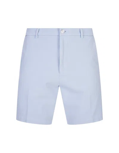 Hugo Boss Men's Blue Kane Regular-fit Stretch Cotton Shorts, Brand Size 54 ((waist Size 38)