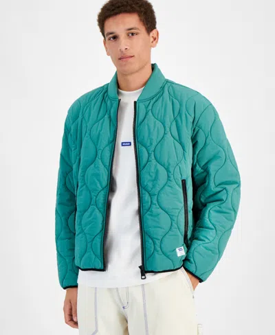 Hugo Boss Men's Boho Water-repellent Puffer Jacket In Green