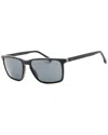 Hugo Boss Grey Rectangular Men's Sunglasses Boss 1556/o/s 0o6w/ir 57 In Black
