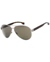 Hugo Boss Brown Pilot Men's Sunglasses Boss 1560/o/s 0r81/70 63 In Grey