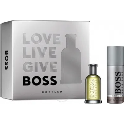 Hugo Boss Kids'  Men's Boss Bottled Gift Set Fragrances 3616304099373 In White