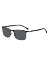 Hugo Boss Men's Boss1635s 57mm Rectangular Sunglasses In Gray