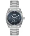 Hugo Boss Men's Bright Sport Quartz Multifunction Stainless Steel Watch, 42mm In Neutral