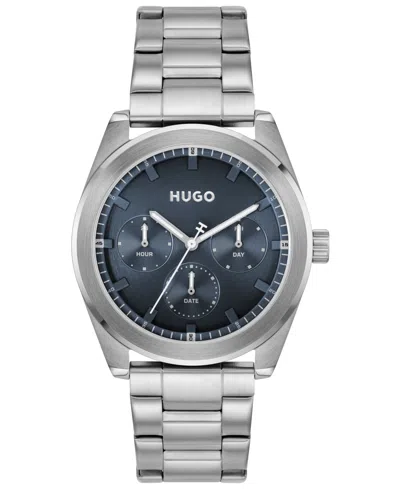 Hugo Boss Men's Bright Sport Quartz Multifunction Stainless Steel Watch, 42mm In Neutral