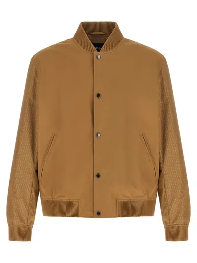 Hugo Boss Men Brown Regular Bomber Jacket