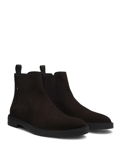 Hugo Boss Men's Calev Chelsea Suede Boots In Brown
