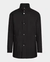 Hugo Boss Men's Camron Herringbone Wool Coat In Black