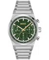 Hugo Boss Boss Candor Chronograph Bracelet Watch, 41mm In Silver-tone