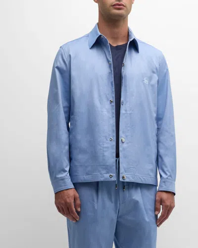 Hugo Boss Men's Carper Coach's Logo-embroidered Jacket In Blue