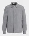 Hugo Boss Boss Carper Pinstripe Coach's Jacket In Grey