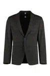 Hugo Boss Boss Checked Jacket In Green