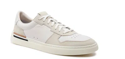 Hugo Boss Clint Mens Cupsole Lace-up Trainers In Leather And Suede C In Open White 120