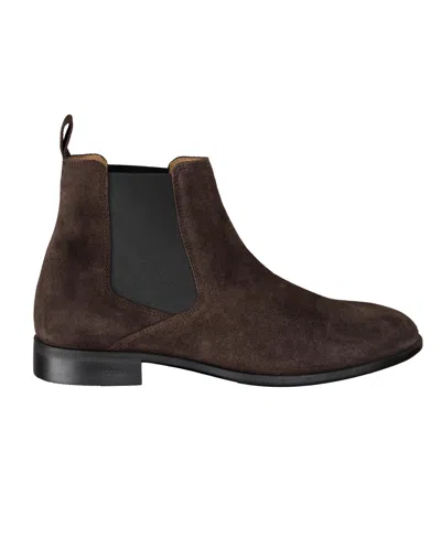 Hugo Boss Boss Men's Colby Chelsea Round Toe Boots In Brown