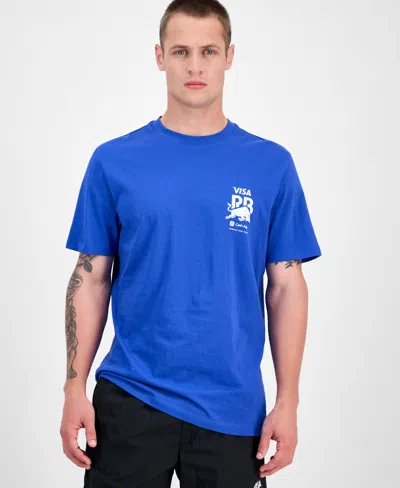 Hugo Boss Men's Core Fanwear Relaxed Fit Short Sleeve Crewneck Graphic T-shirt In Blue