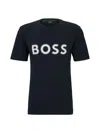 Hugo Boss Men's Cotton-jersey Regular-fit T-shirt In Dark Blue