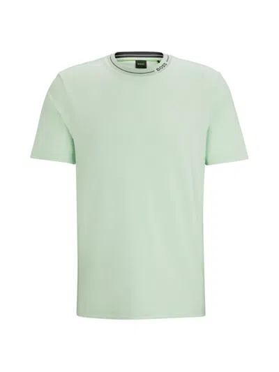 Hugo Boss Men's Cotton-jersey Regular-fit T-shirt In Green