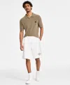 Hugo Boss Men's Cotton Relaxed 9" Pull-on Shorts In White