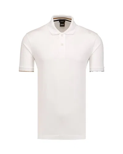 Hugo Boss Men Cotton Short Sleeves Polo Shirt In White
