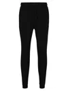 Hugo Boss Cotton Tracksuit Bottoms With Curved Logo In Black