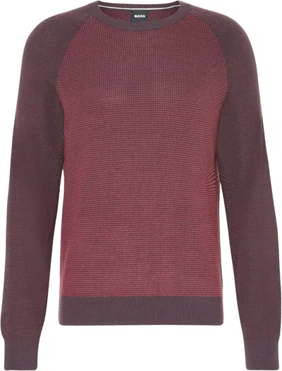 Hugo Boss Men's Dairon Wool Crew Neck Sweater, Red In Multi