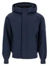 Hugo Boss Dark Blue Adjustable Hooded Coat Osis In Blue