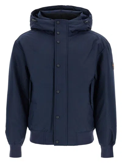 HUGO BOSS MEN'S DARK ADJUSTABLE HOODED COAT OSIS
