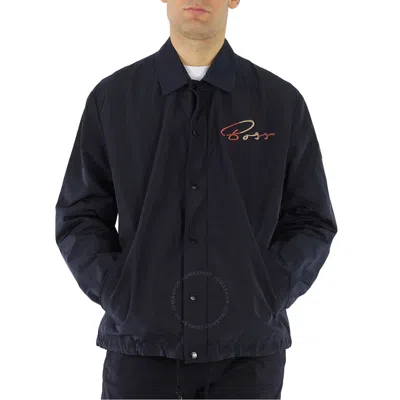 Hugo Boss Men's Dark Blue Colton Memory-fabric Jacket