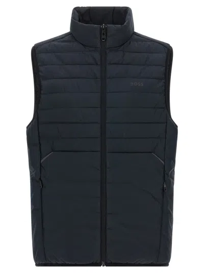 Hugo Boss Men Dark Navy Logo Jacket In Blue