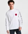 Hugo Boss Men's Dicruse Relaxed Fit Long Sleeve T-shirt In White