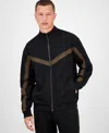 Hugo Boss High Collar Sweater Featuring Stripe Detail In Black