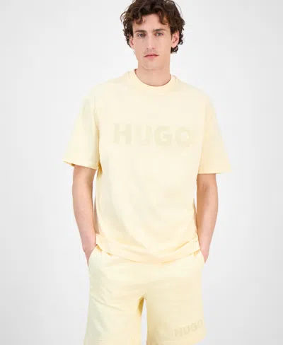HUGO BOSS HUGO BY HUGO BOSS MEN'S DINKEE LOGO GRAPHIC COTTON T-SHIRT