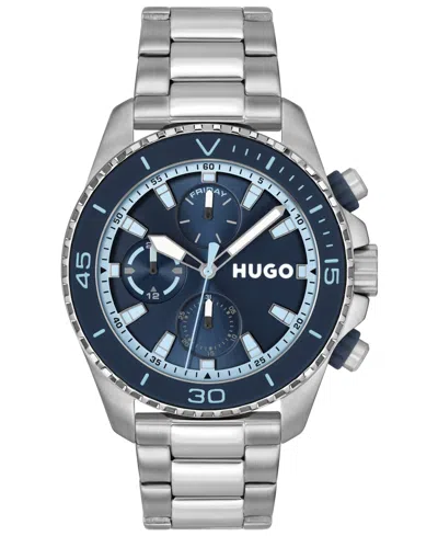 Hugo Boss Men's Dive Quartz Multifunction Stainless Steel Watch, 44mm In Neutral