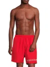 Hugo Boss Boss Men's Dolphin Logo Swim Shorts In Red