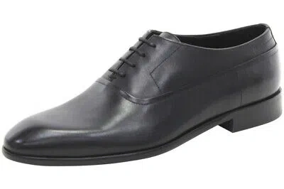 Pre-owned Hugo Boss Men's Dressapp_oxfr_prpf Black Leather Oxfords Shoes