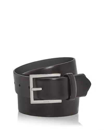 Hugo Boss Men's Dressletic Leather Belt In Black