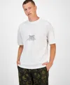 Hugo Boss Men's Duarms Oversized Short Sleeve Crewneck Graphic T-shirt In White
