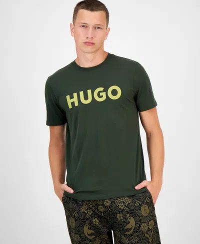 Hugo Boss Men's Dulivio Short Sleeve Crewneck Graphic T-shirt In Green