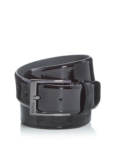 Hugo Boss Men's Elloy Leather Belt In Black