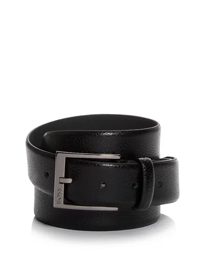 Hugo Boss Men's Elloy Leather Belt In Black