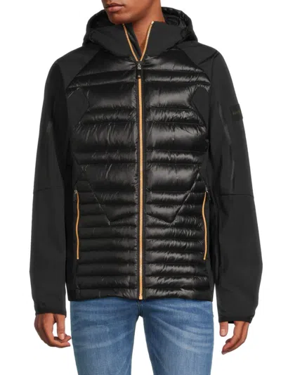 Hugo Boss Men's Eskio Hooded Down Jacket In Black