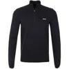 Hugo Boss Men's Ever-x Tech Flex Quarter-zip Sweatshirt, Black In Black