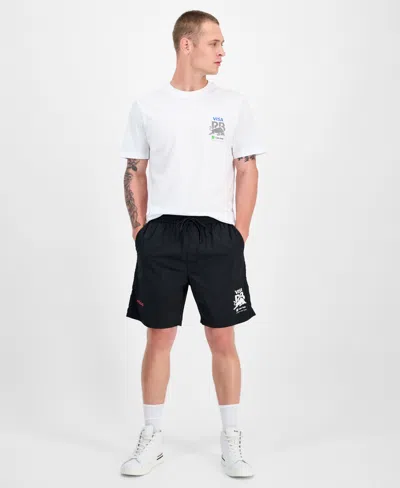 HUGO BOSS MEN'S FANWEAR RELAXED FIT DRAWSTRING 7.6" SHORTS