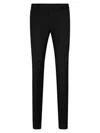 Hugo Boss Men's Formal Trousers In Virgin-wool Serge In Black