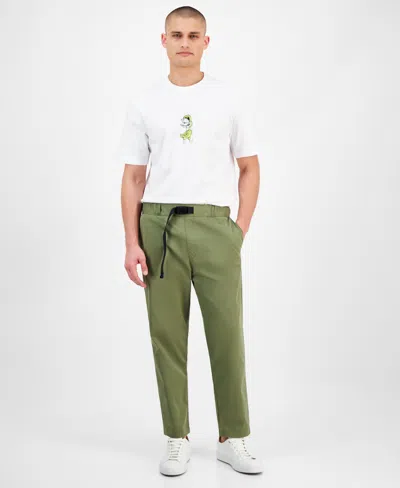 Hugo Boss Men's Geiko Tapered Fit Casual Trousers In Open Green