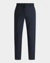 Hugo Boss Slim-fit Trousers In Micro-patterned Performance-stretch Fabric In Dk Bu