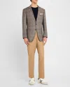 Hugo Boss Boss Hutson Slim Fit Plaid Virgin Wool Sport Coat In Open Bge